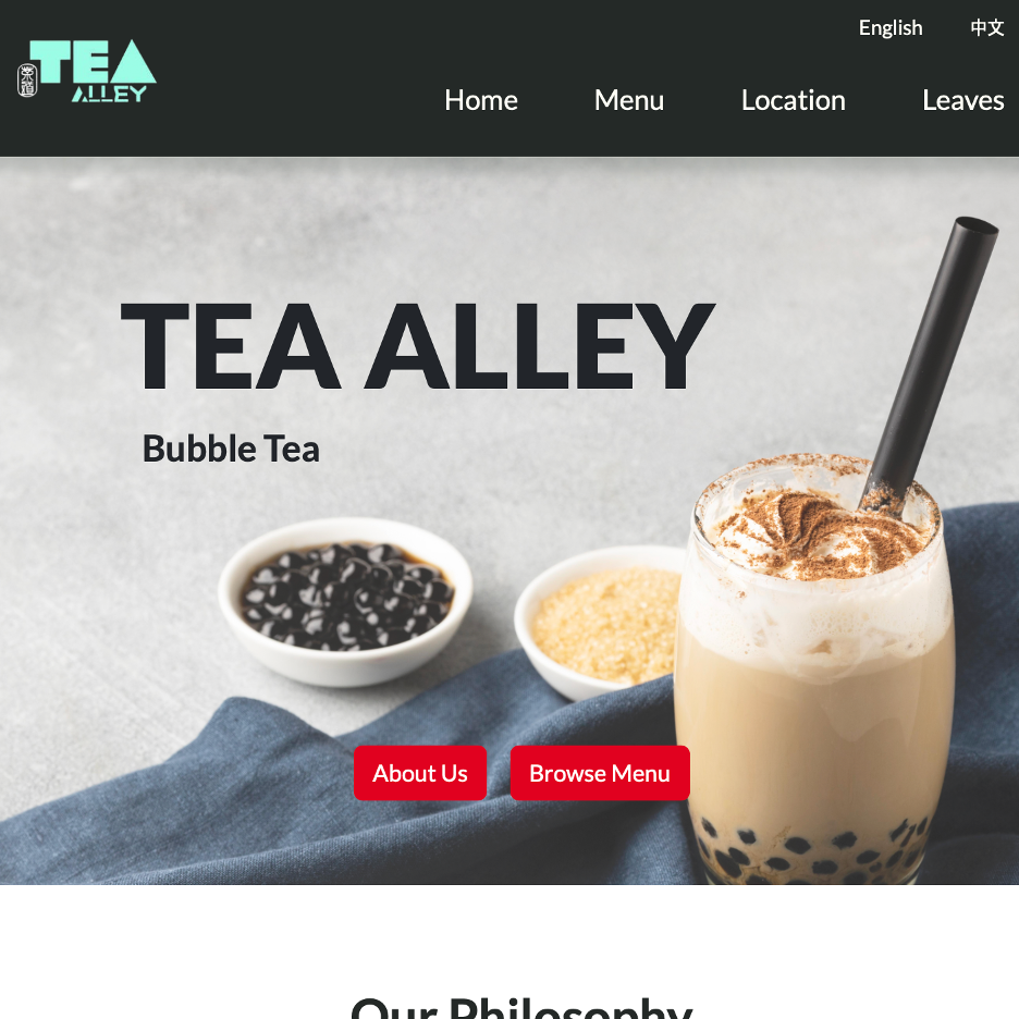 Tea Shop Website